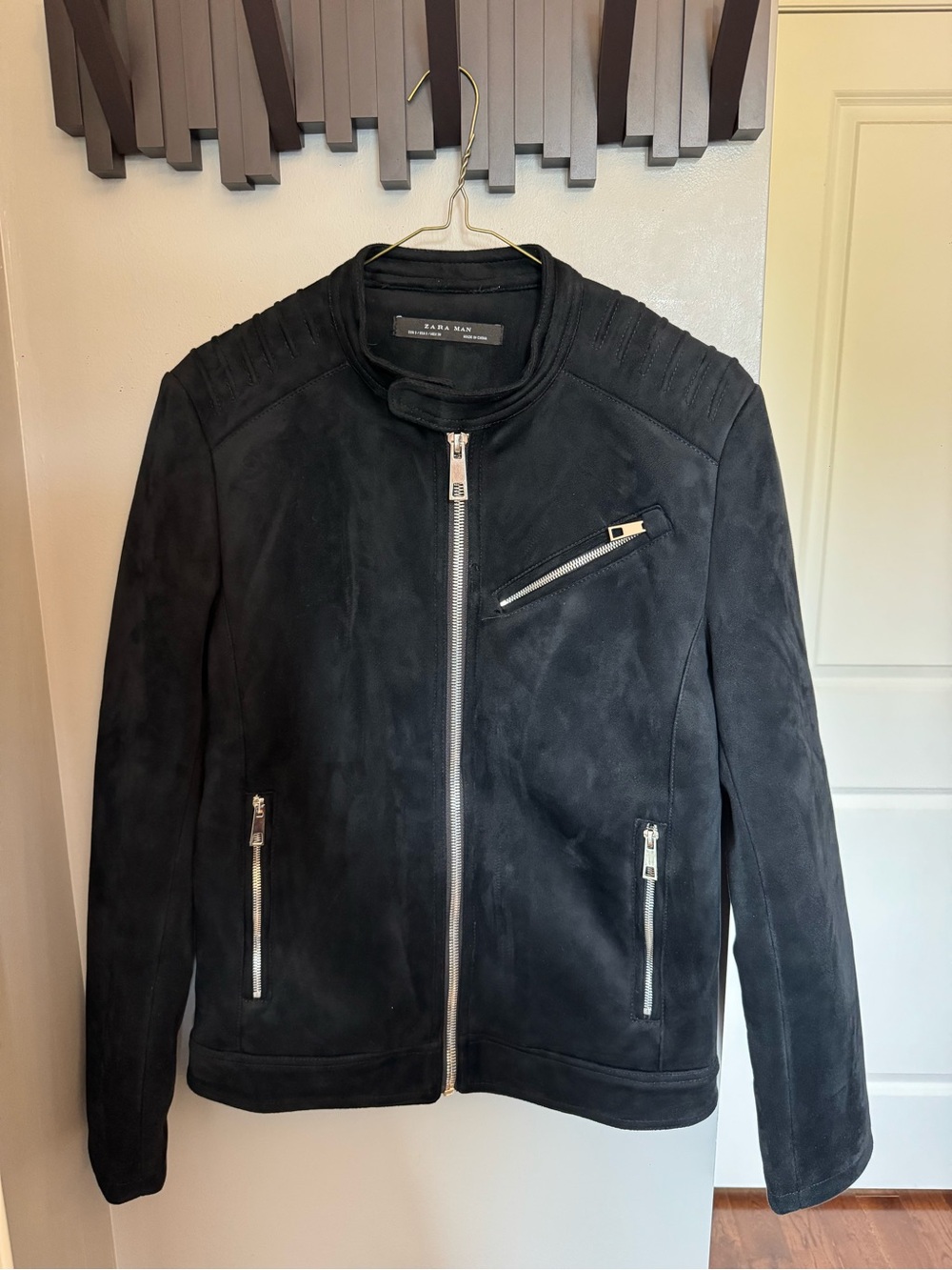 Zara Black Men's Wool Blend Coat